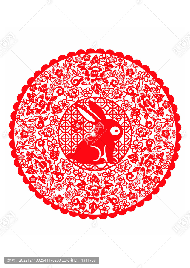 兔年剪紙窗花兔子剪紙