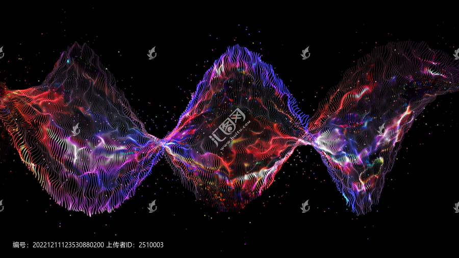 發(fā)光飄布彩色線條動感光線
