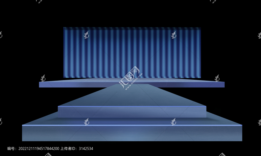 藍(lán)色婚禮T臺(tái)素材