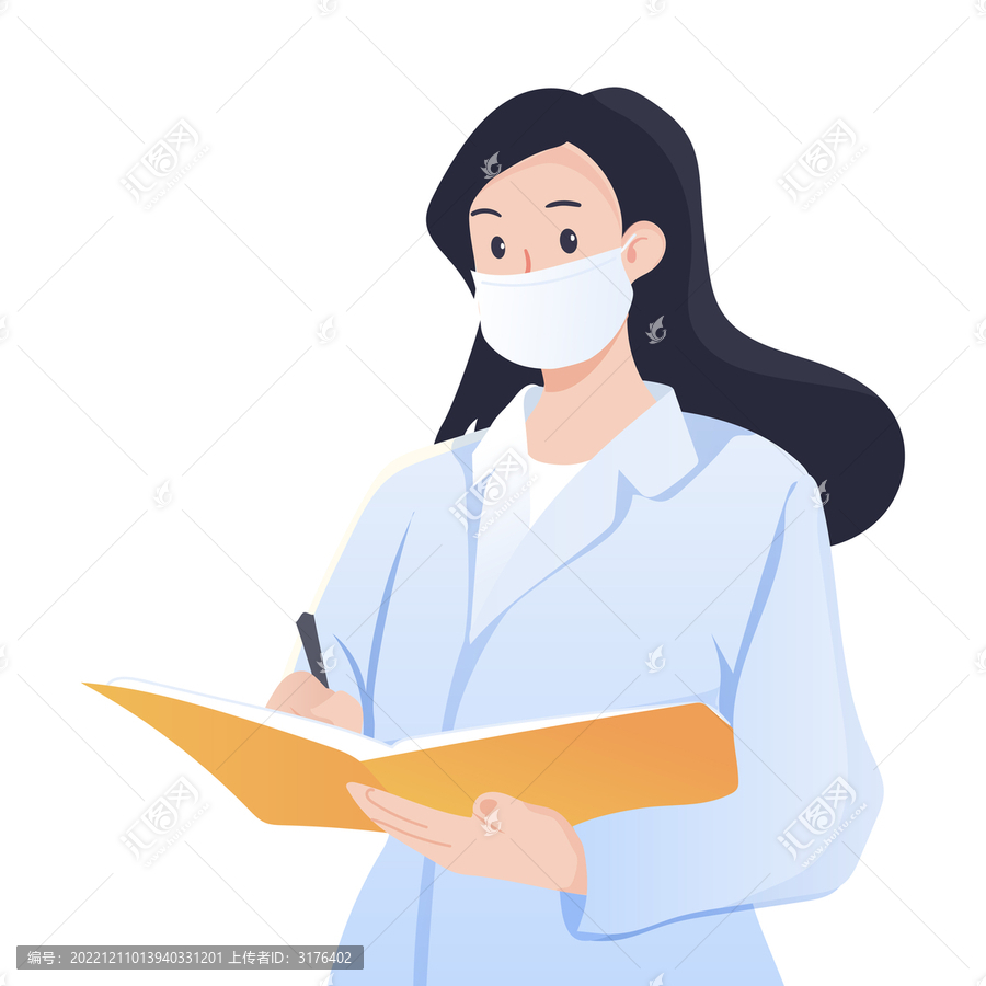 矢量插畫現(xiàn)代女性女醫(yī)療工作者