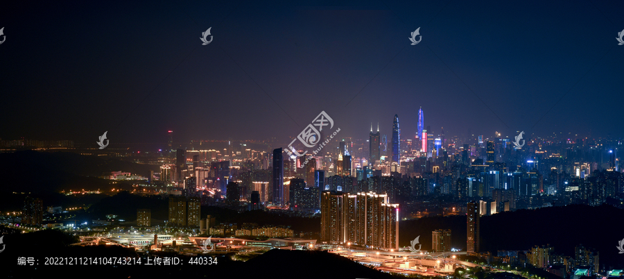 炫丽的深圳市夜景