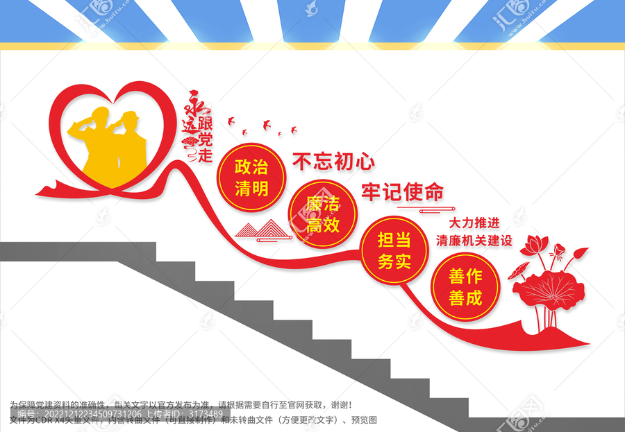 清廉機(jī)關(guān)樓梯文化墻