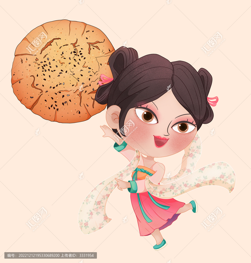 桃酥和古風女孩