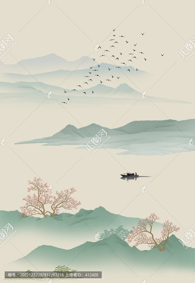 小青綠山水
