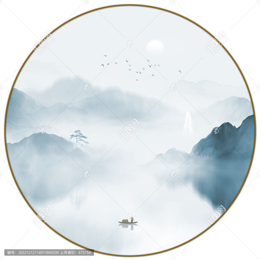 水墨山水畫(huà)