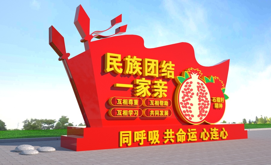 民族團(tuán)結(jié)造型牌