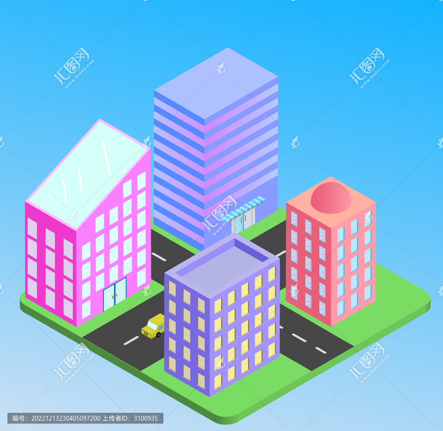 立體矢量場景