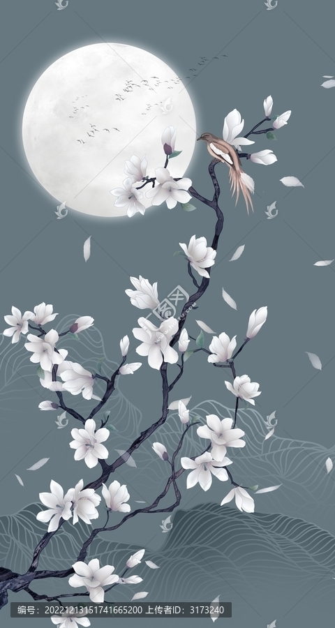 玉蘭山水畫玄關(guān)