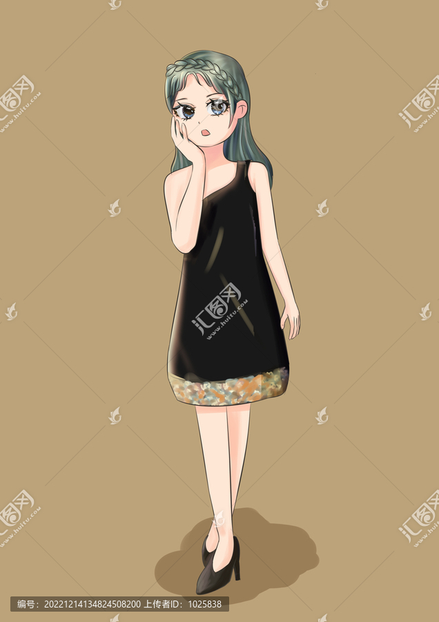 手繪時尚女生