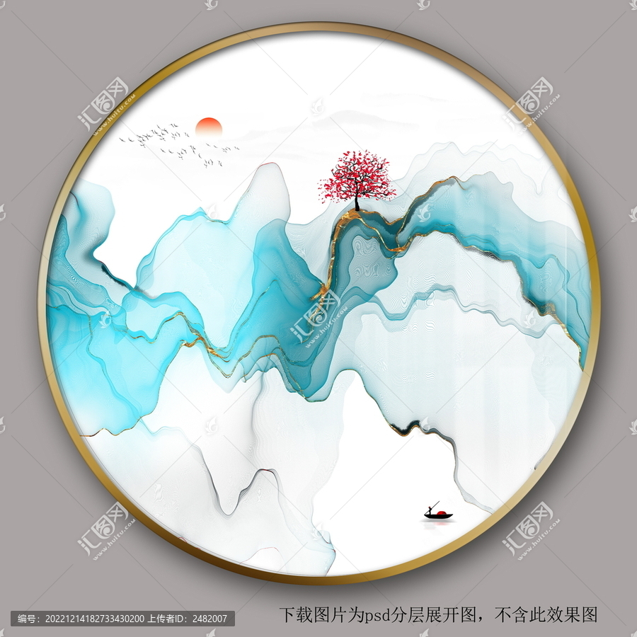 新中式客廳裝飾畫