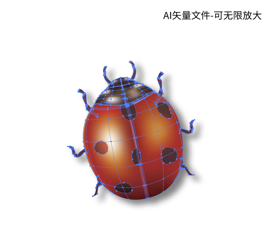 矢量網格瓢蟲