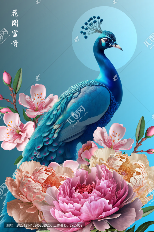 孔雀玄關(guān)玉蘭背景墻