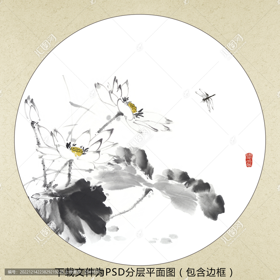 中式水墨花鳥(niǎo)裝飾畫(huà)