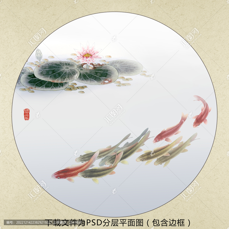中式水墨花鳥裝飾畫