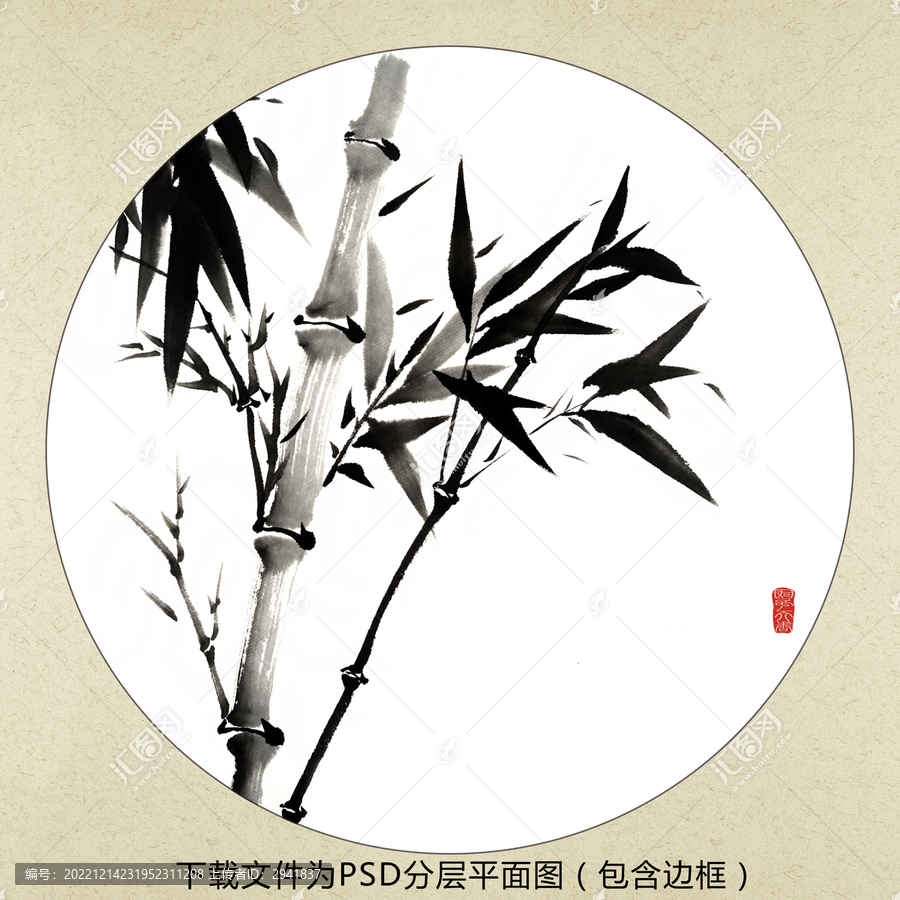 中式水墨花鳥裝飾畫