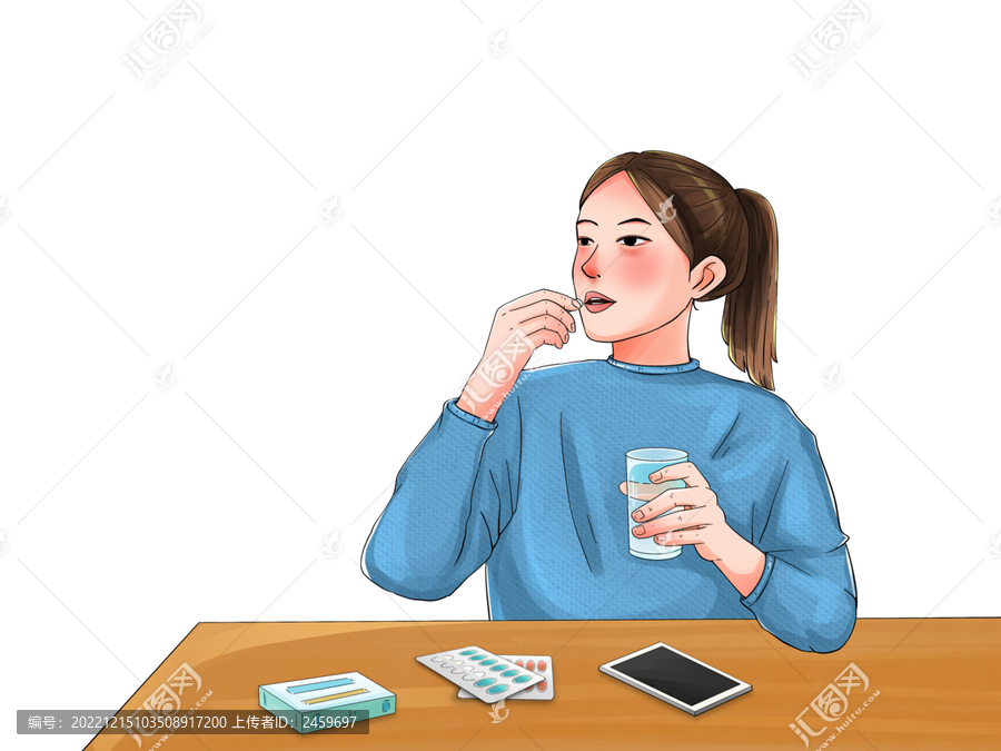 生病正在吃藥的人
