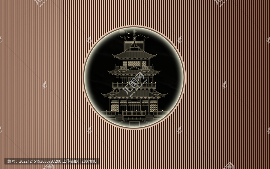 新中式背景墻
