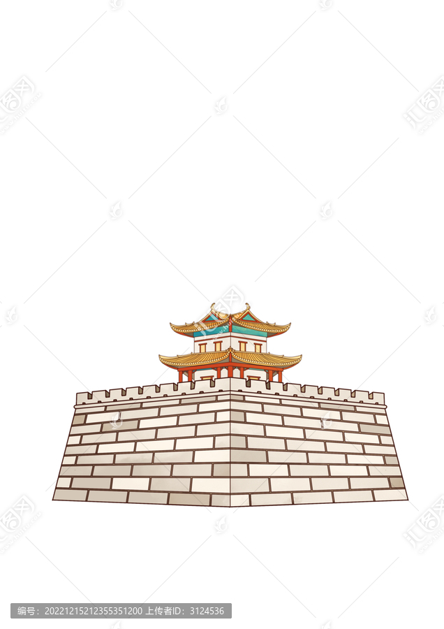 西安地標(biāo)古建筑免摳明城墻