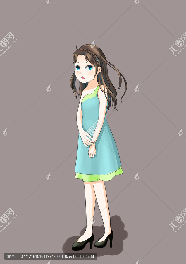 手繪小清新女孩