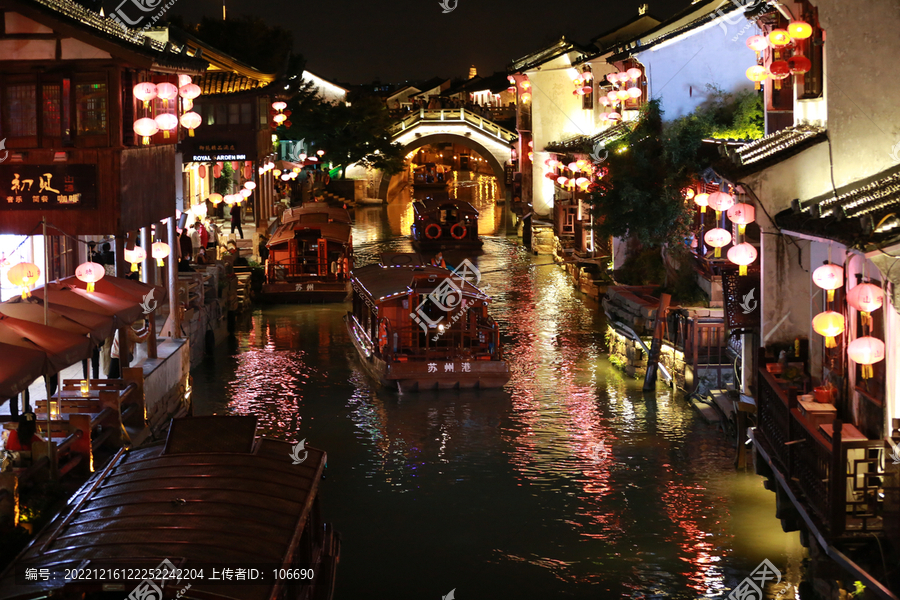 江南水乡夜景