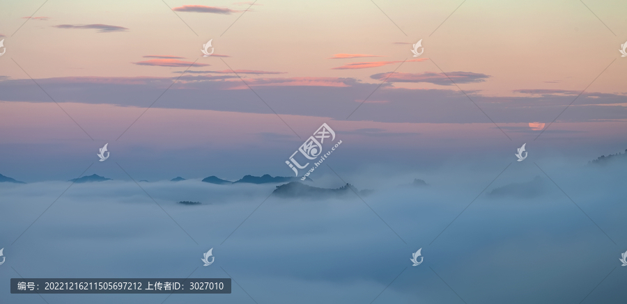 歙縣石潭云海全景圖