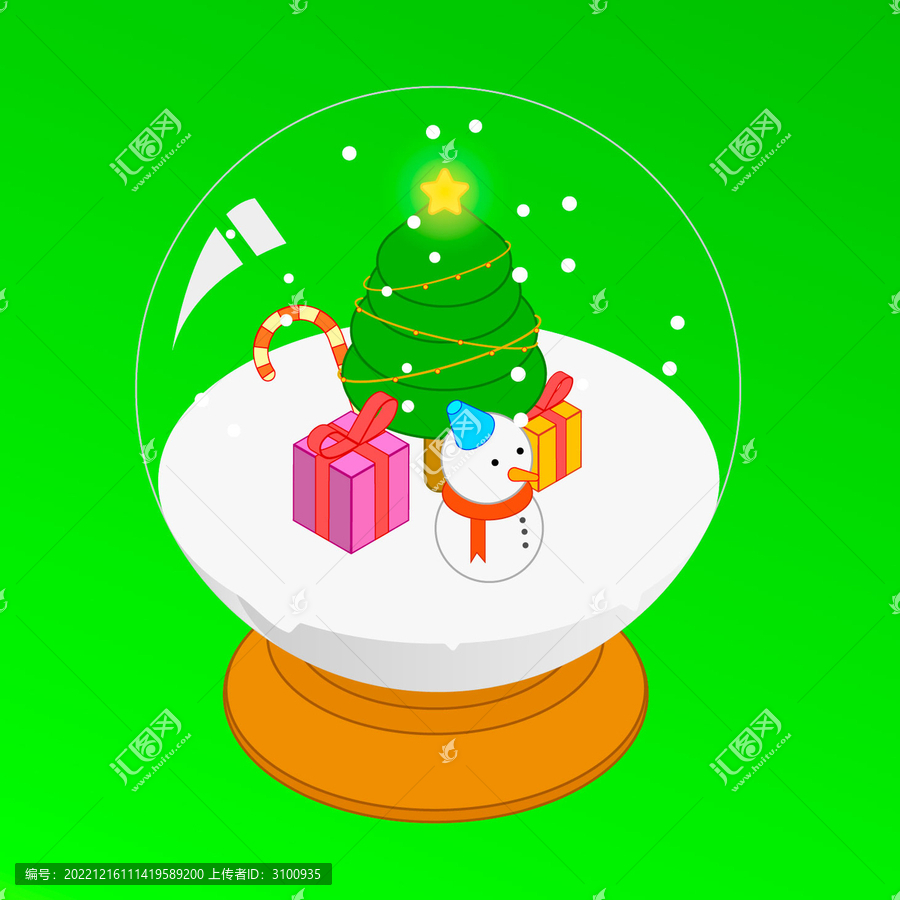 矢量立體圣誕元素