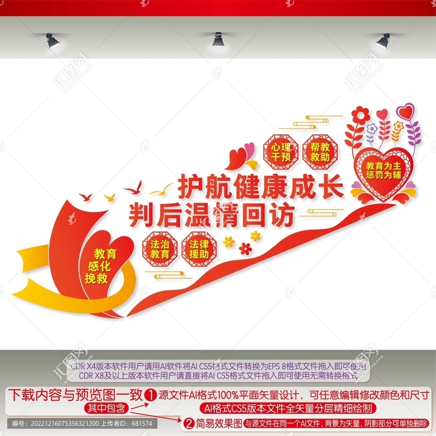 判后回訪幫教樓梯間文化墻