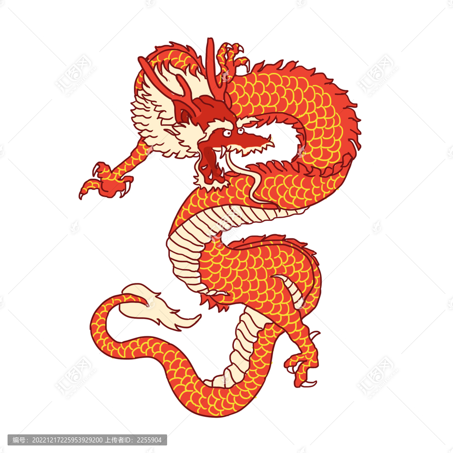 手繪卡通龍?zhí)ь^習(xí)俗免摳元素