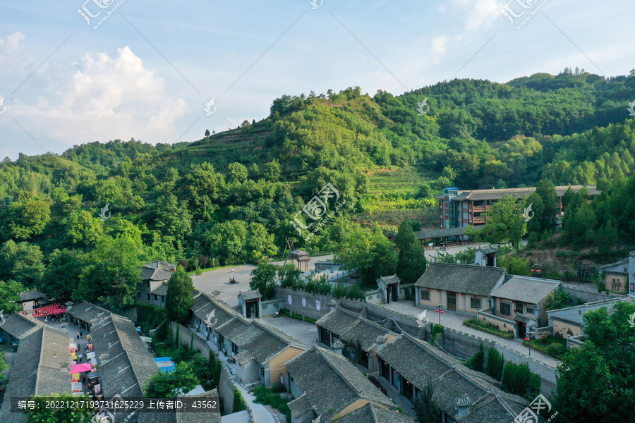 航拍宝鸡南由古城