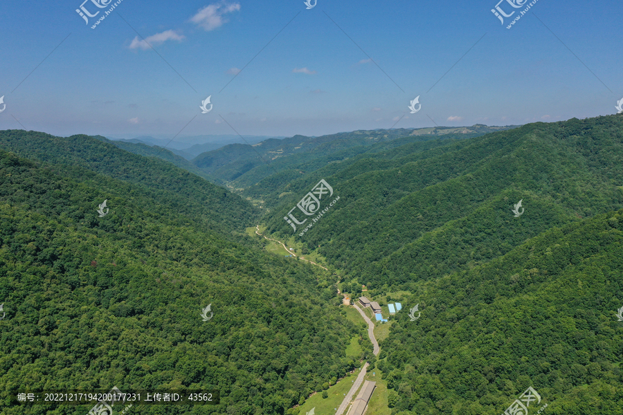 航拍宝鸡大水川风景区