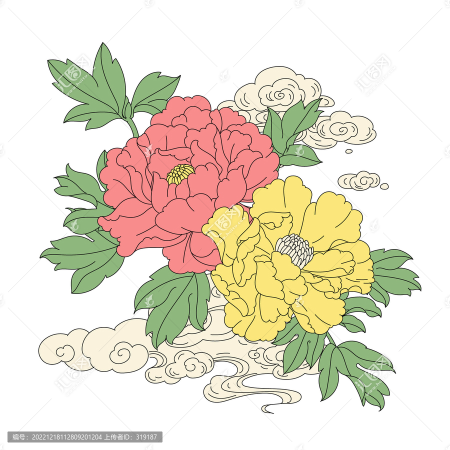 牡丹花圖案