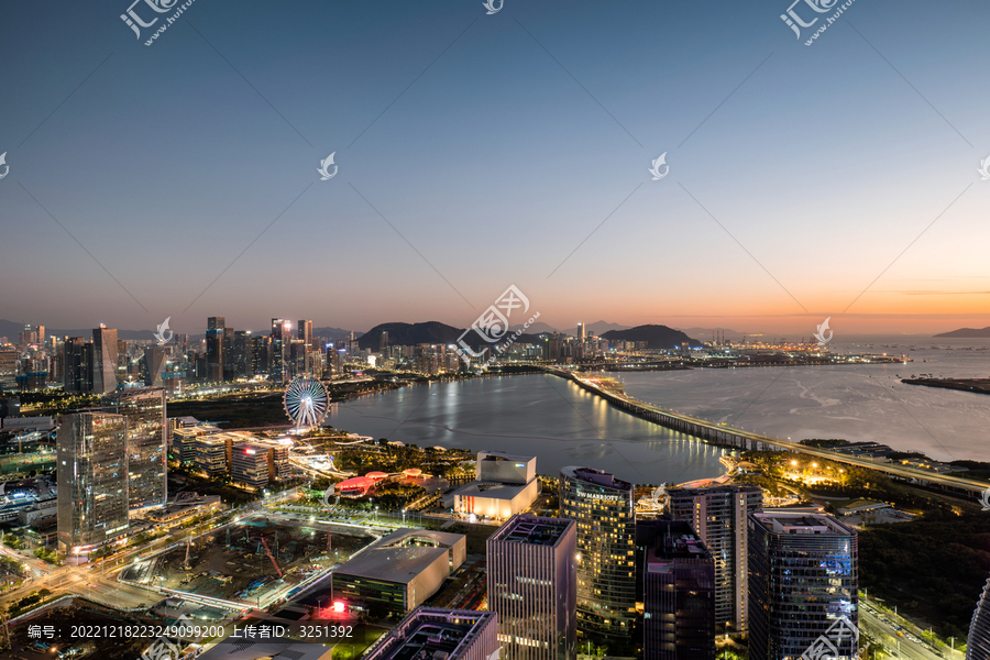 深圳前海夜景天际线