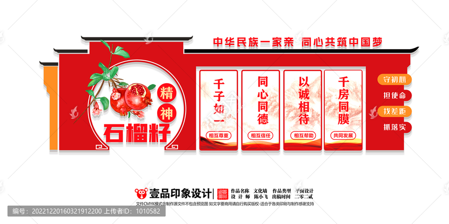 石榴籽精神文化墻