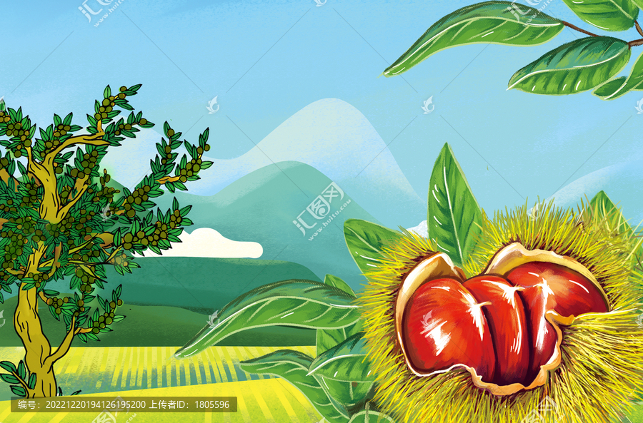 板栗插畫分層
