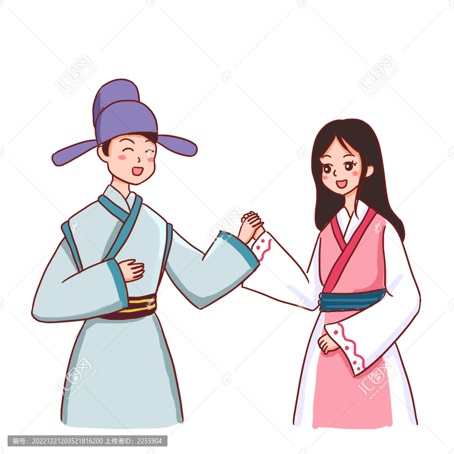 卡通梁山伯與祝英臺免摳元素