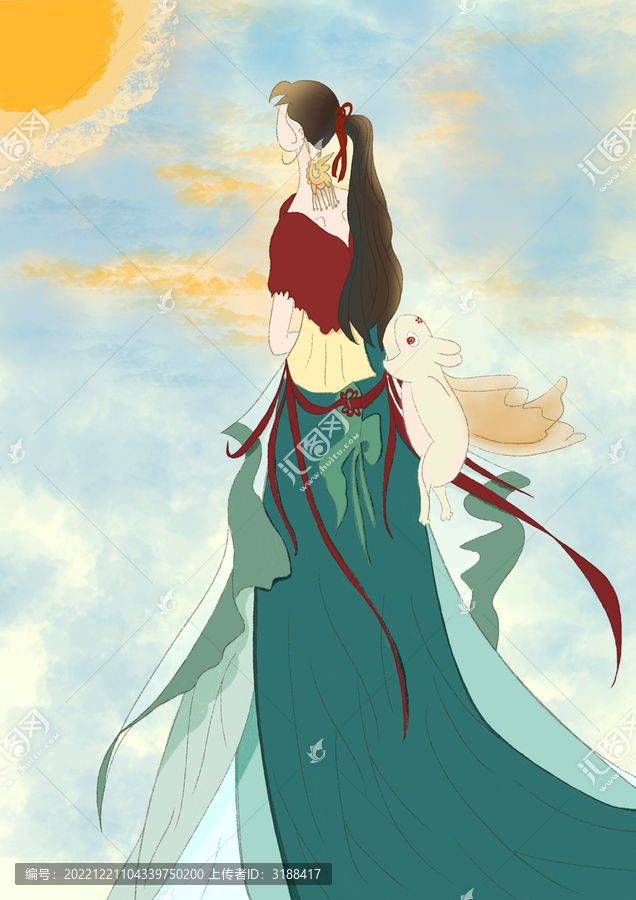 手繪中秋商業(yè)插畫