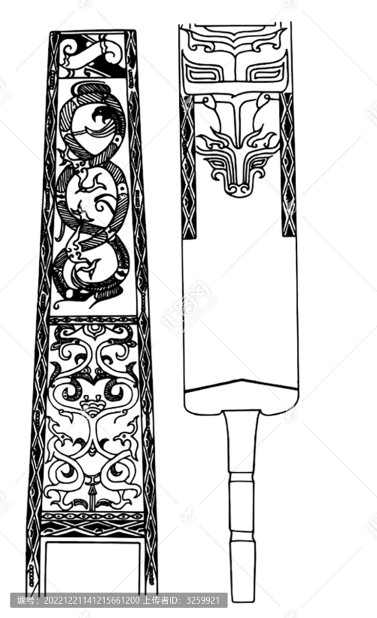 戰(zhàn)國(guó)秦代紋樣刀匣