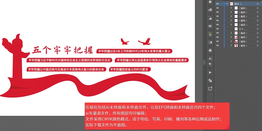 五個(gè)牢牢把握文化墻