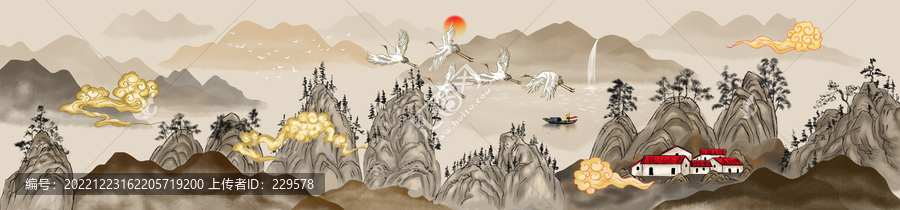 巨幅國畫山水