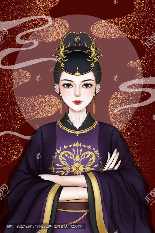原創(chuàng)手繪國潮人物插畫