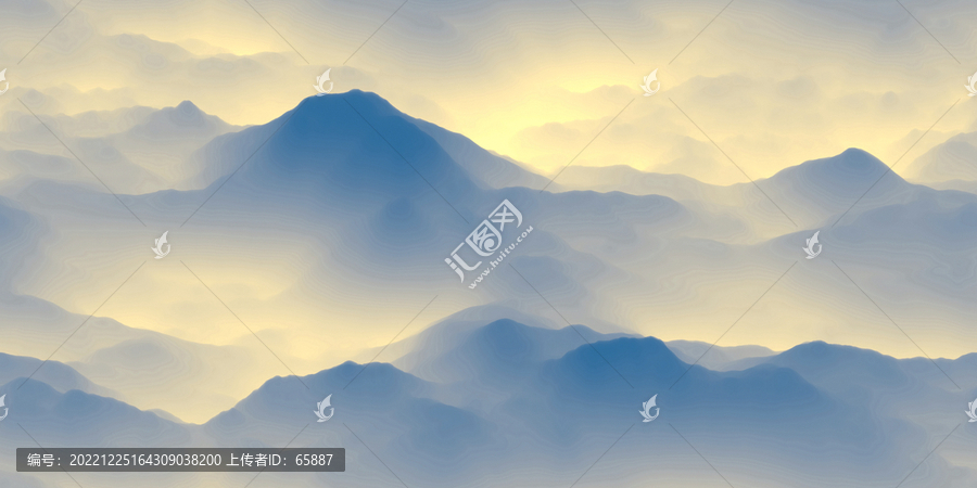 水墨山