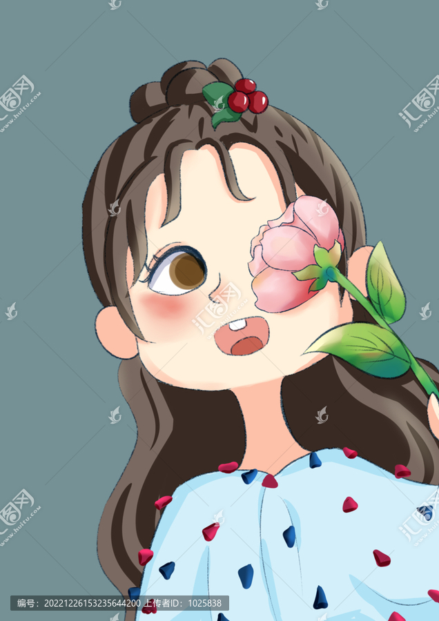 手繪可愛女孩