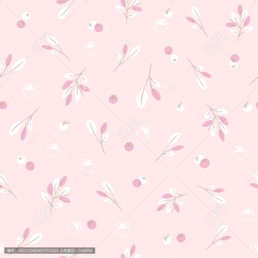 粉色清新簡(jiǎn)約小碎花圖案