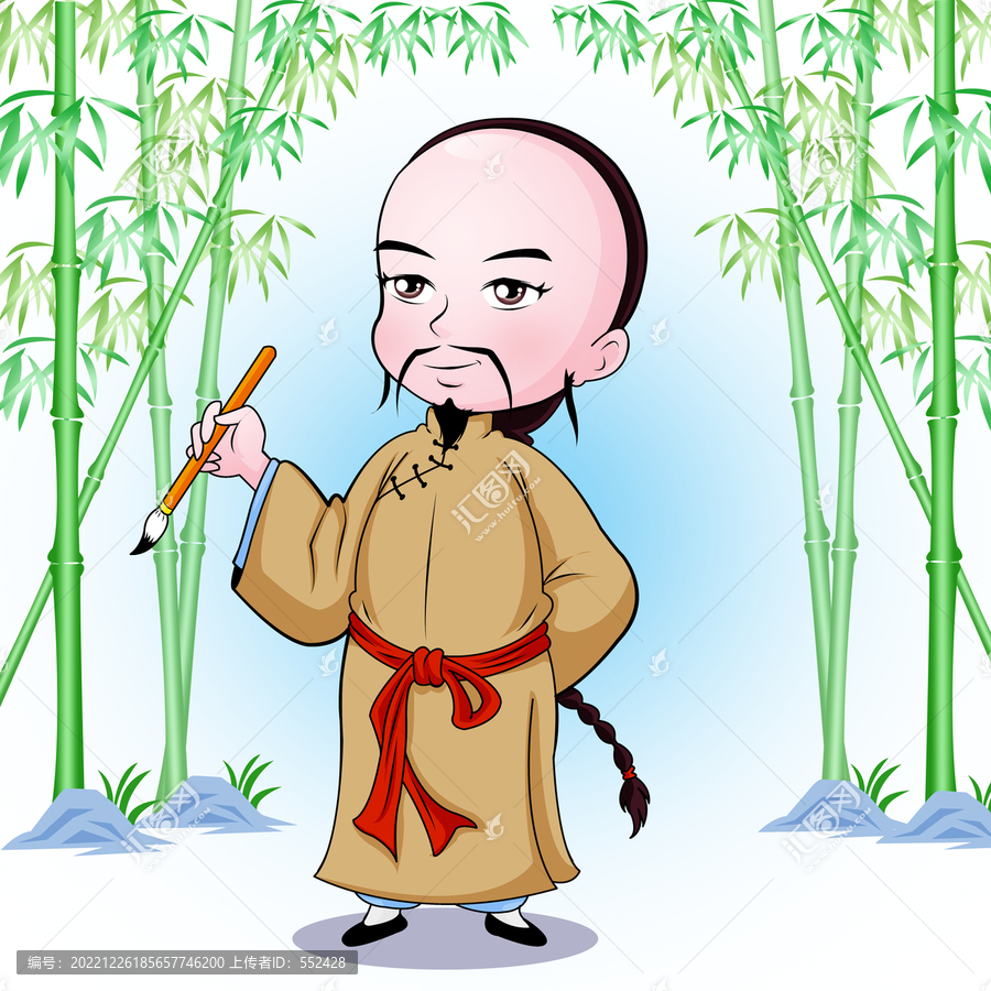 鄭板橋卡通設(shè)計(jì)
