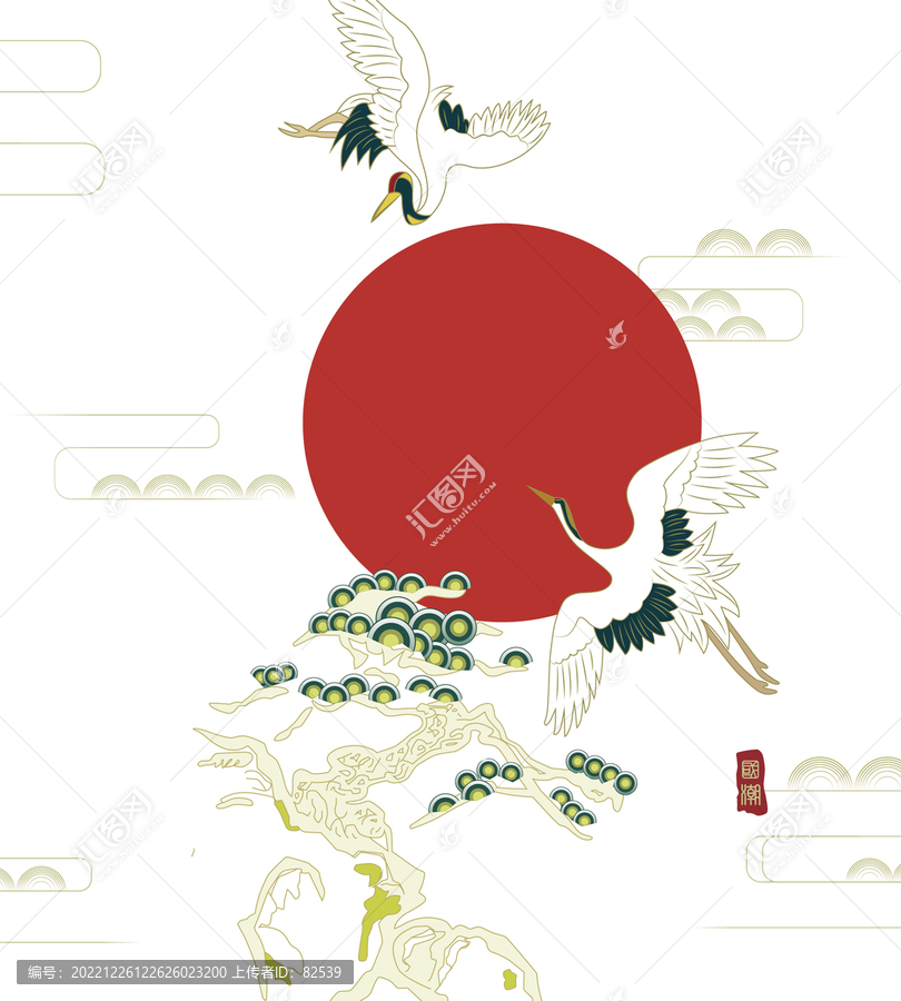 仙鶴插圖