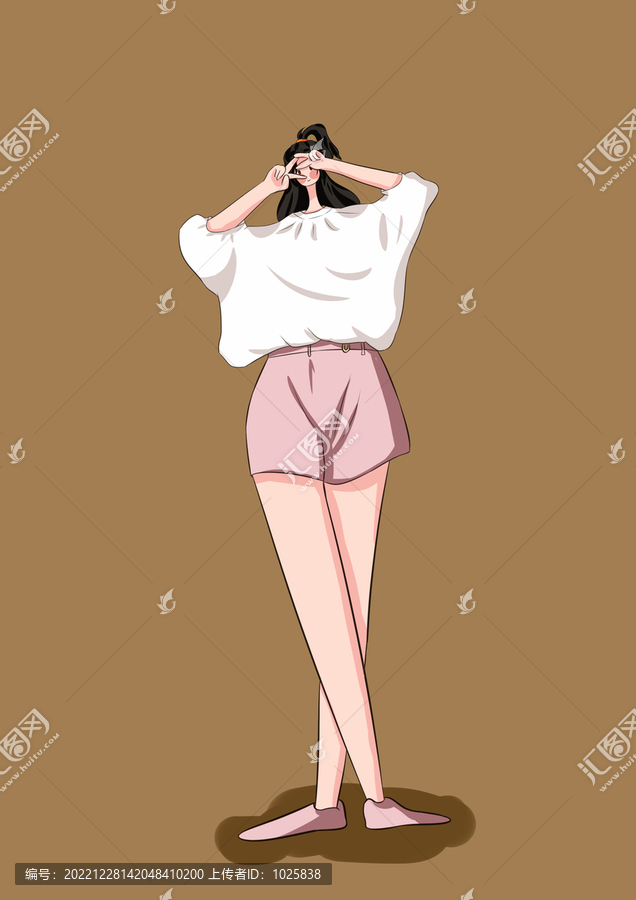 插畫時尚女生