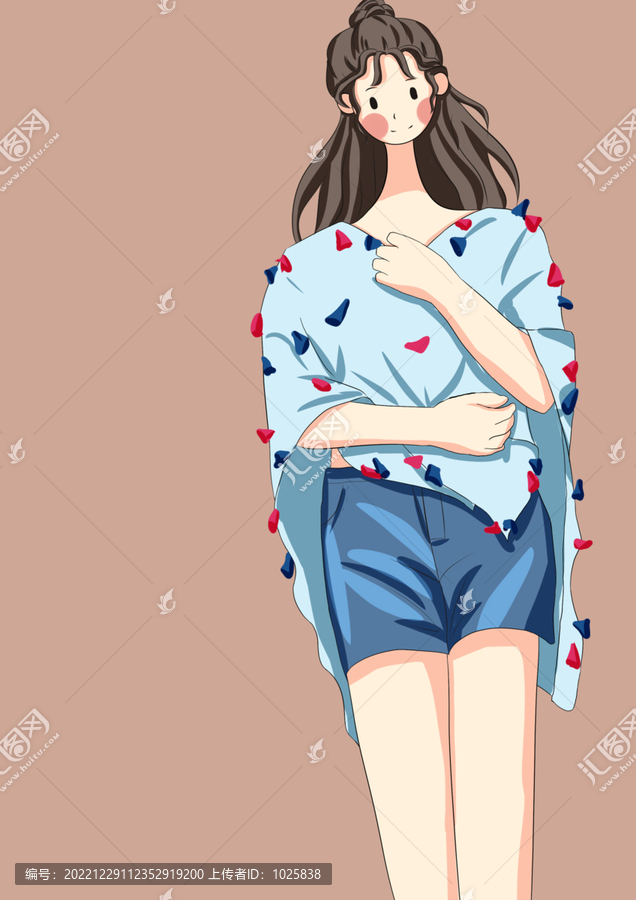插畫可愛女孩