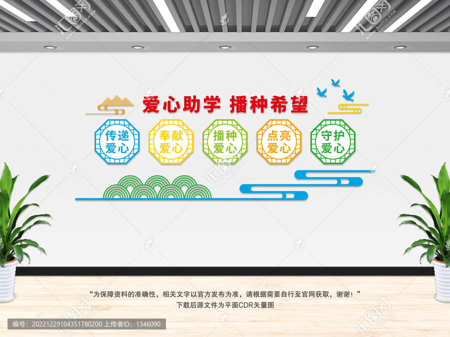 愛心助學(xué)文化墻