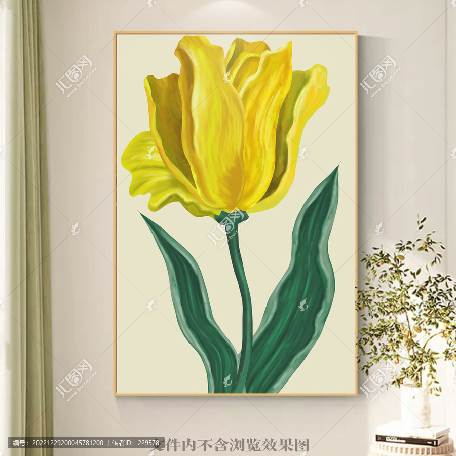 郁金香花卉油畫