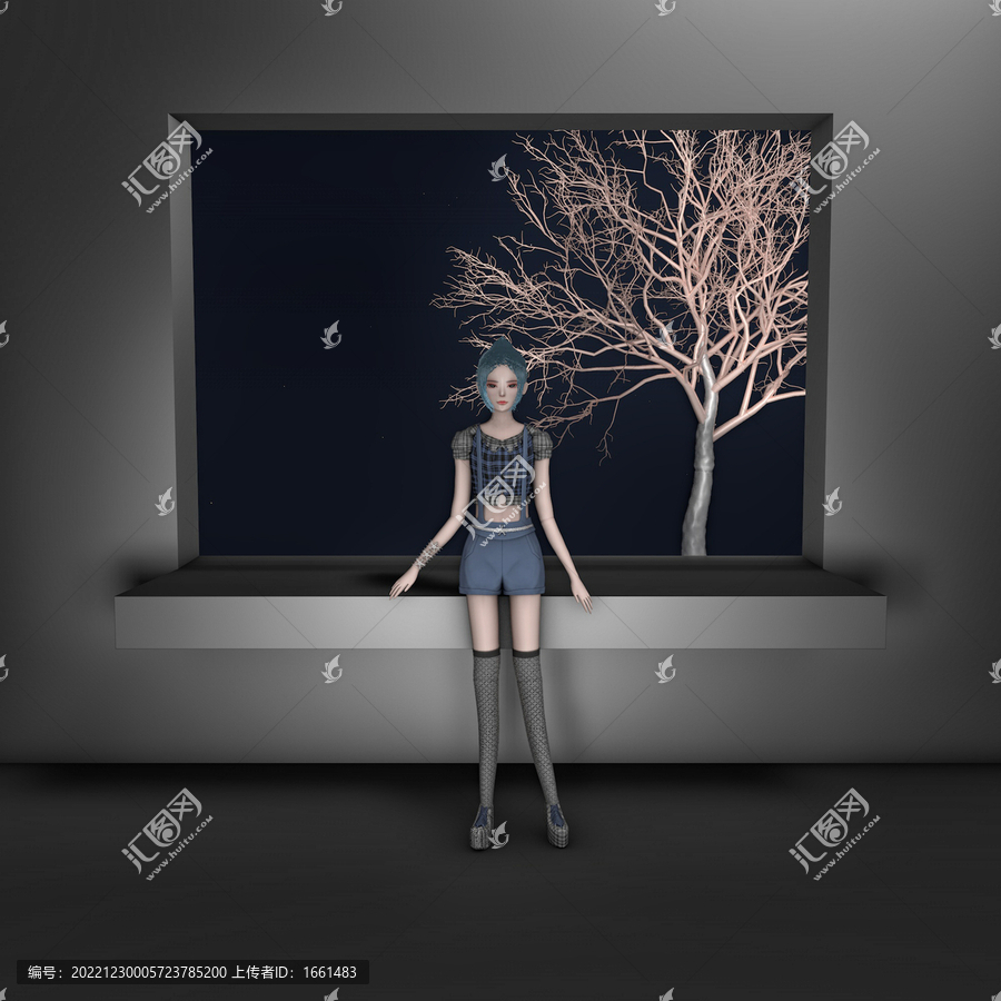 C4D蛋糕娃娃夢幻女孩